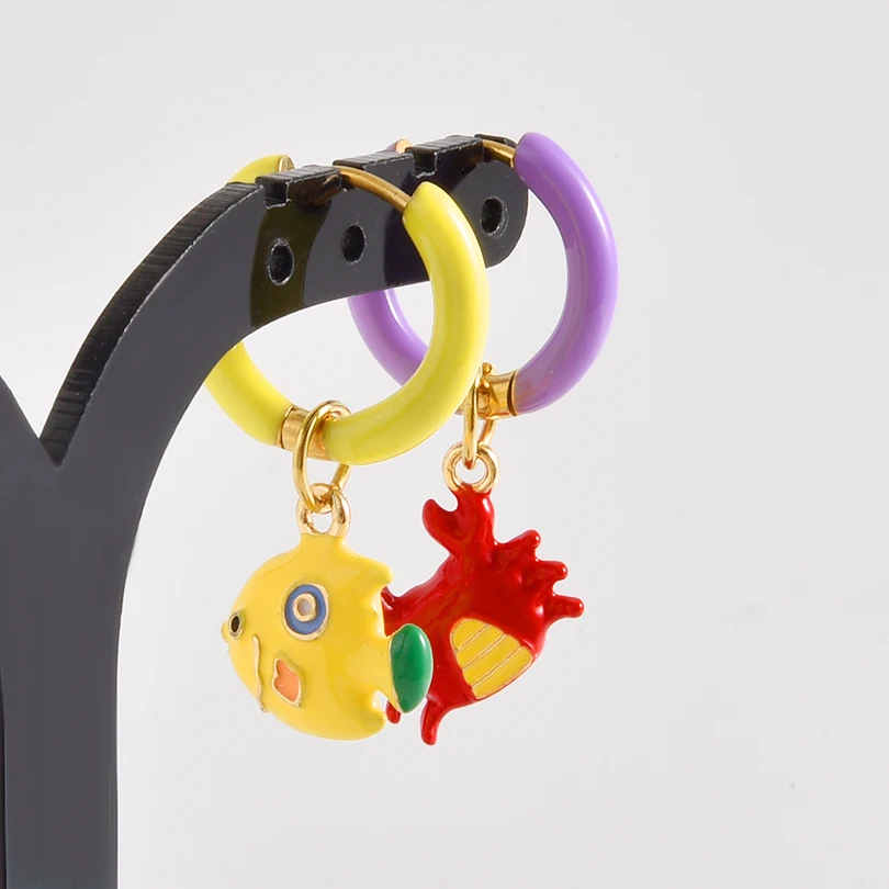 Mismatched Dopamine Charm Earrings (25 Designs) - Ice Cream Cake