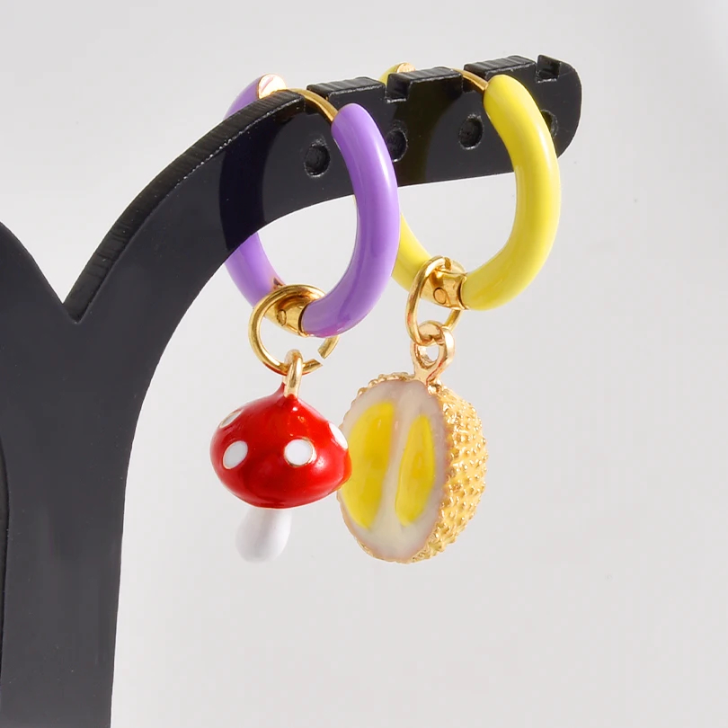 Mismatched Dopamine Charm Earrings (25 Designs) - Ice Cream Cake
