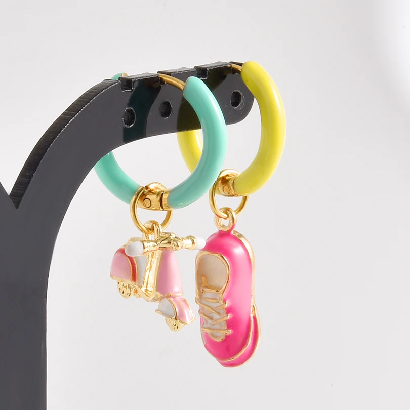 Mismatched Dopamine Charm Earrings (25 Designs) - Ice Cream Cake