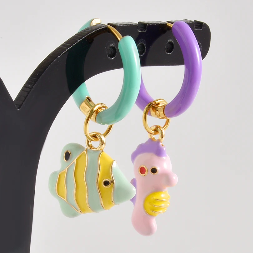 Mismatched Dopamine Charm Earrings (25 Designs) - Ice Cream Cake