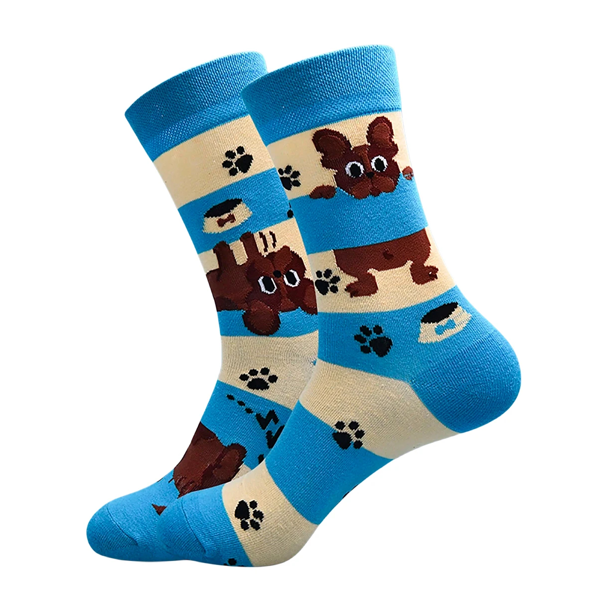 French Bulldog Crew Socks - Ice Cream Cake