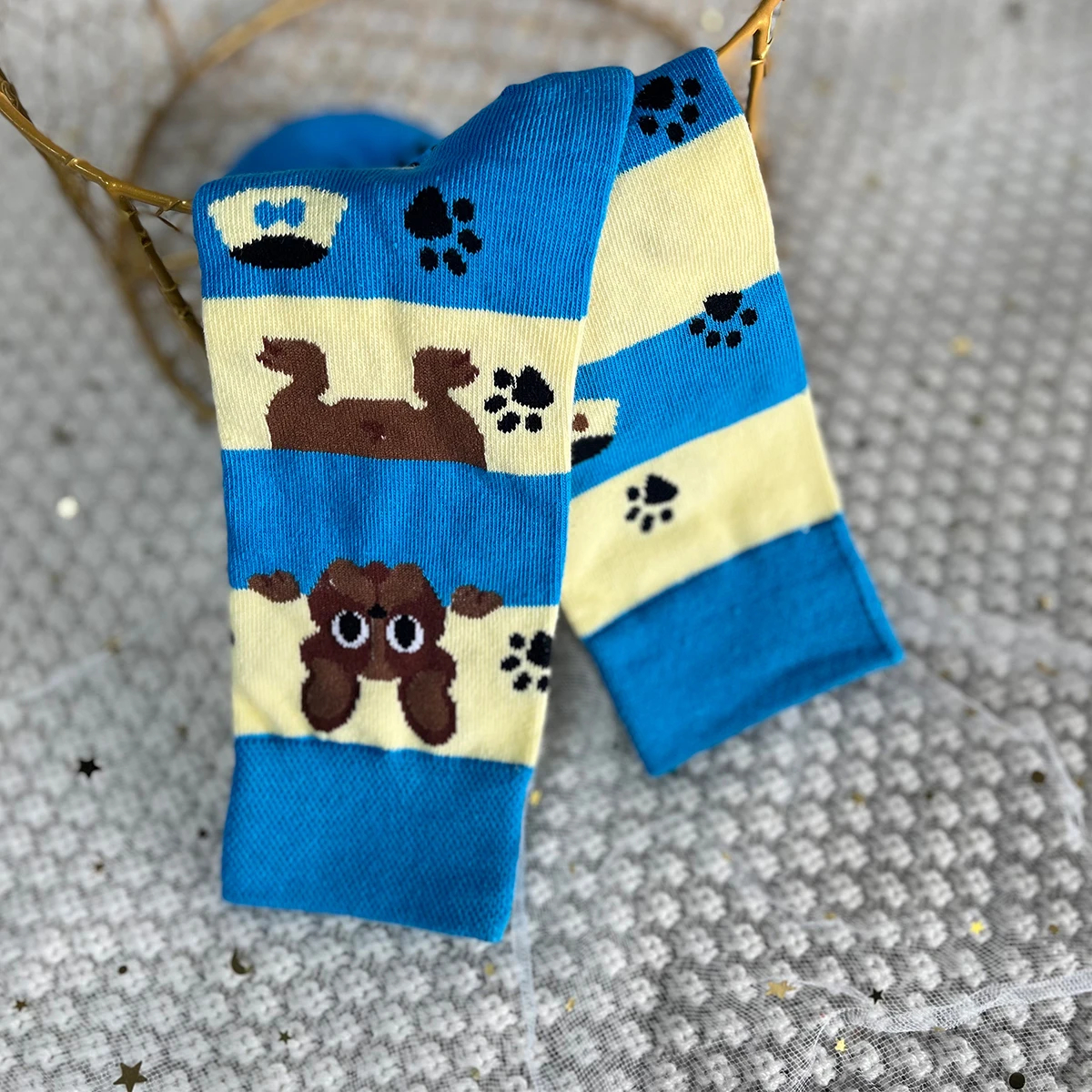 French Bulldog Crew Socks - Ice Cream Cake