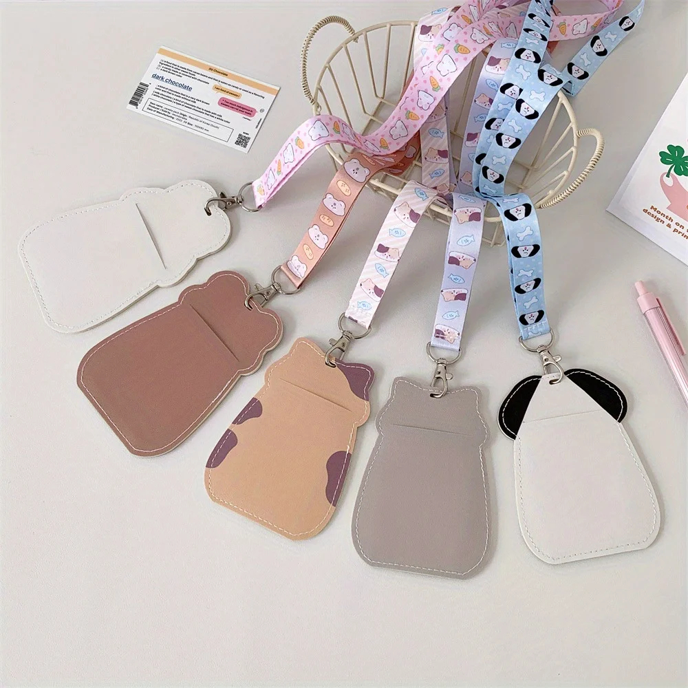 Animal Card Holder with Lanyard (5 Designs) - Ice Cream Cake