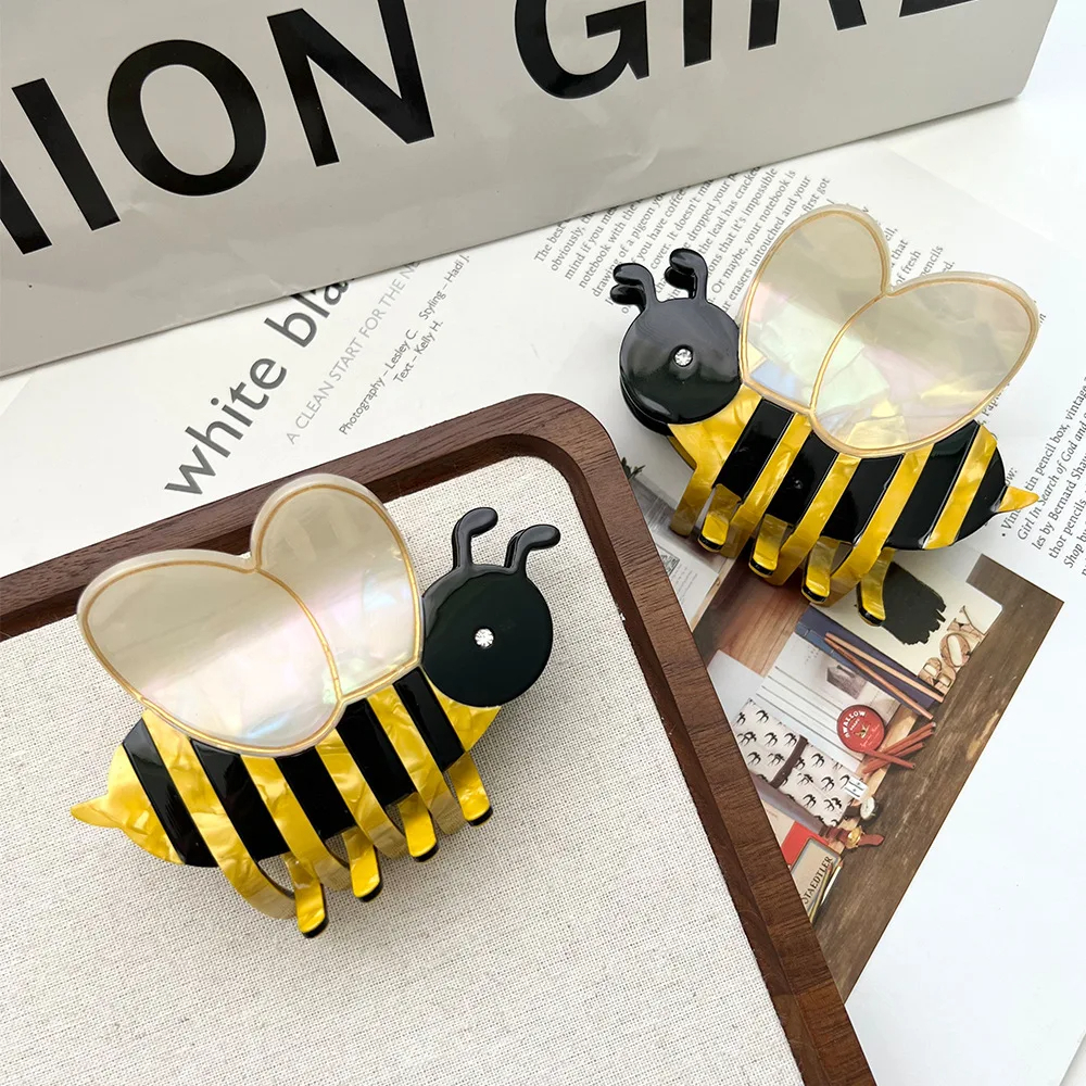 Honeybee Acrylic Hair Claw Clip