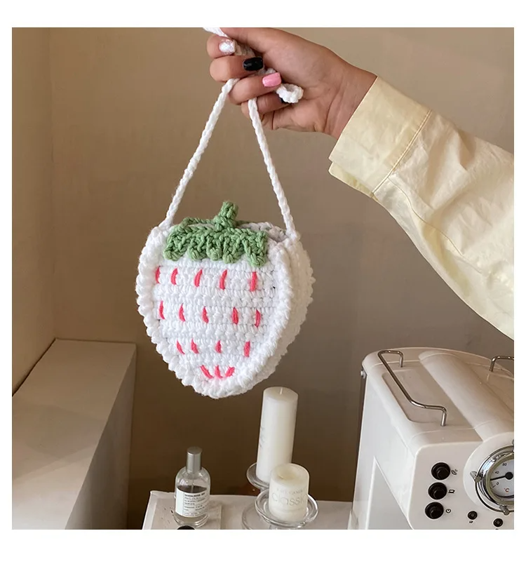 Crochet Strawberry Mini Bag (3 Colours)