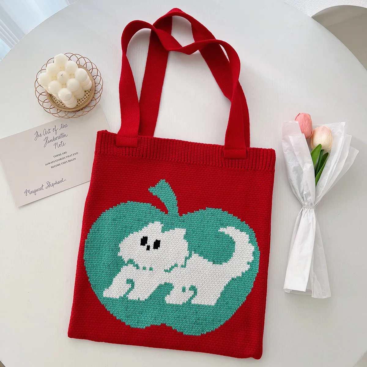 Knitted Bunny Tote (5 Designs) - Ice Cream Cake