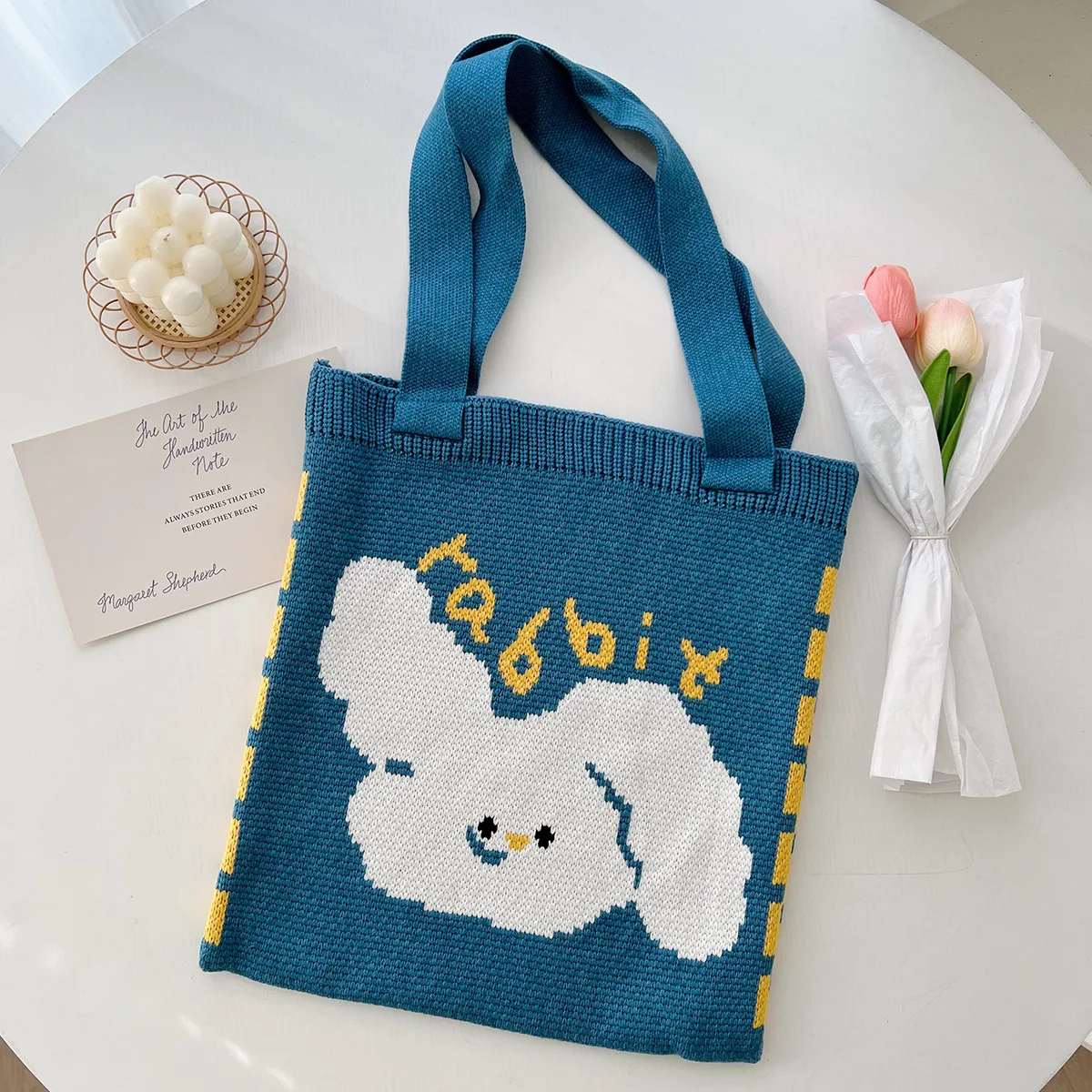 Knitted Bunny Tote (5 Designs) - Ice Cream Cake