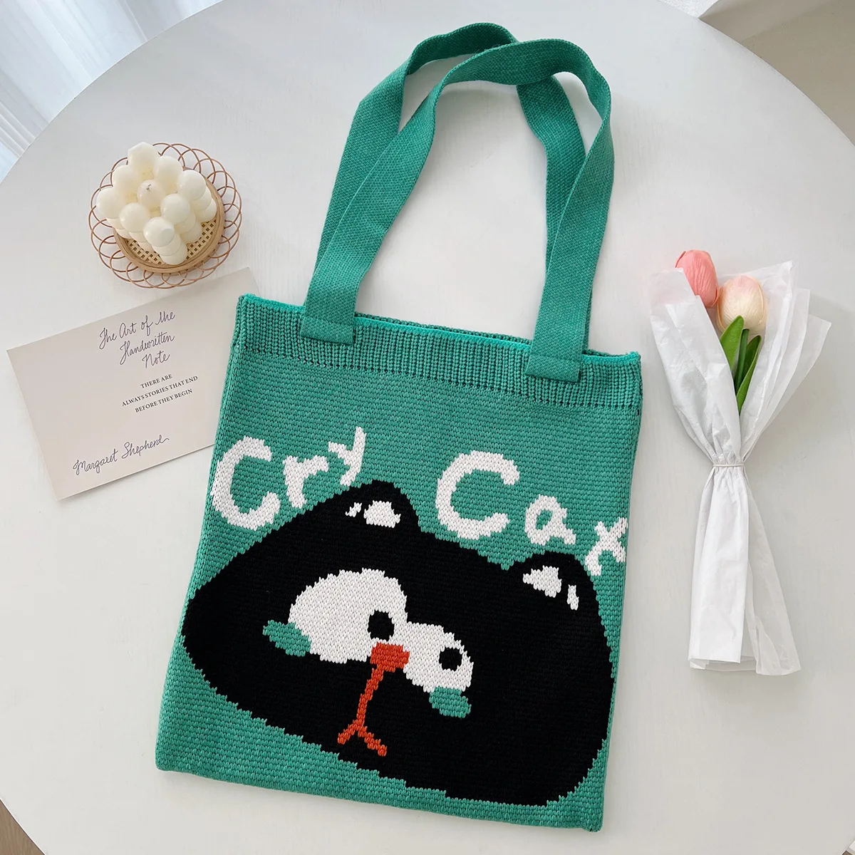 Knitted Bunny Tote (5 Designs) - Ice Cream Cake
