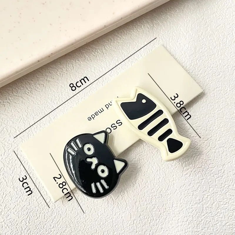 Fish and Cat Mini Hair Clip Set - Ice Cream Cake