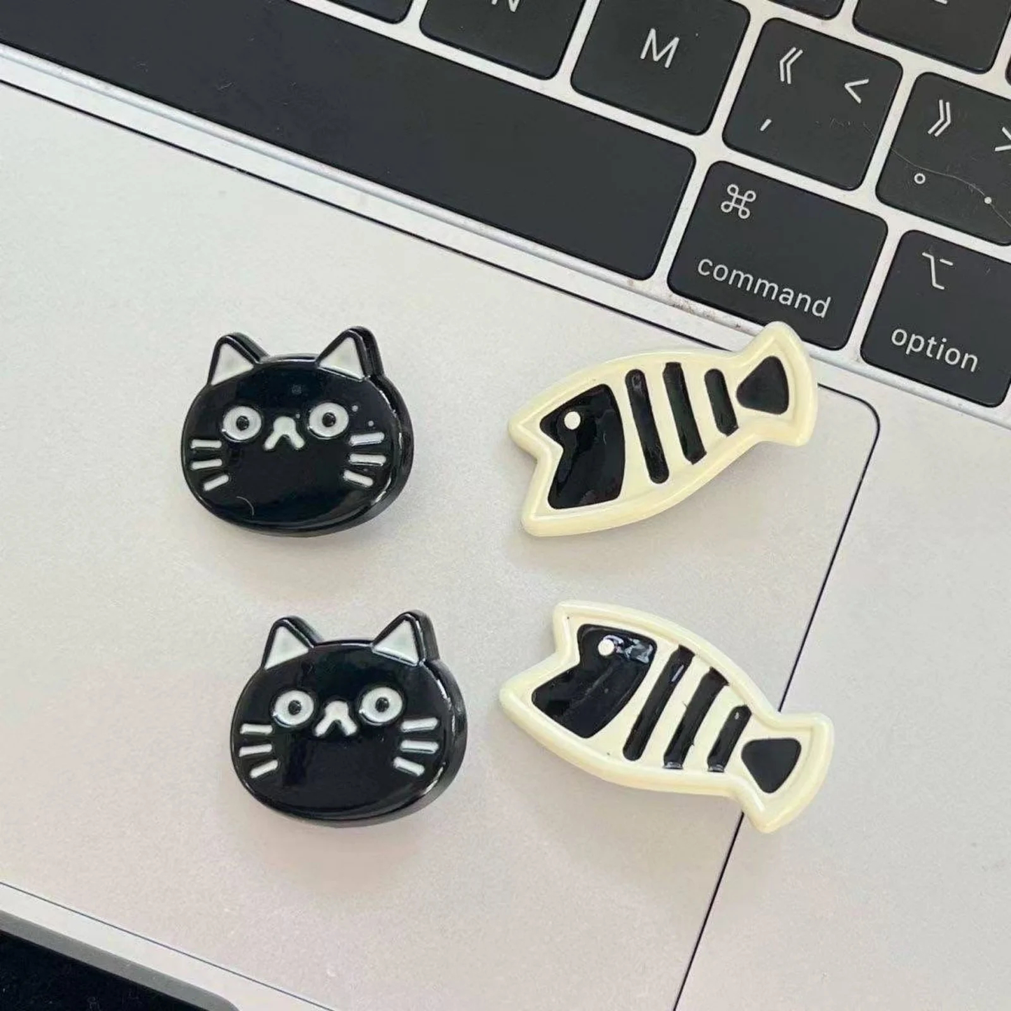 Fish and Cat Mini Hair Clip Set - Ice Cream Cake