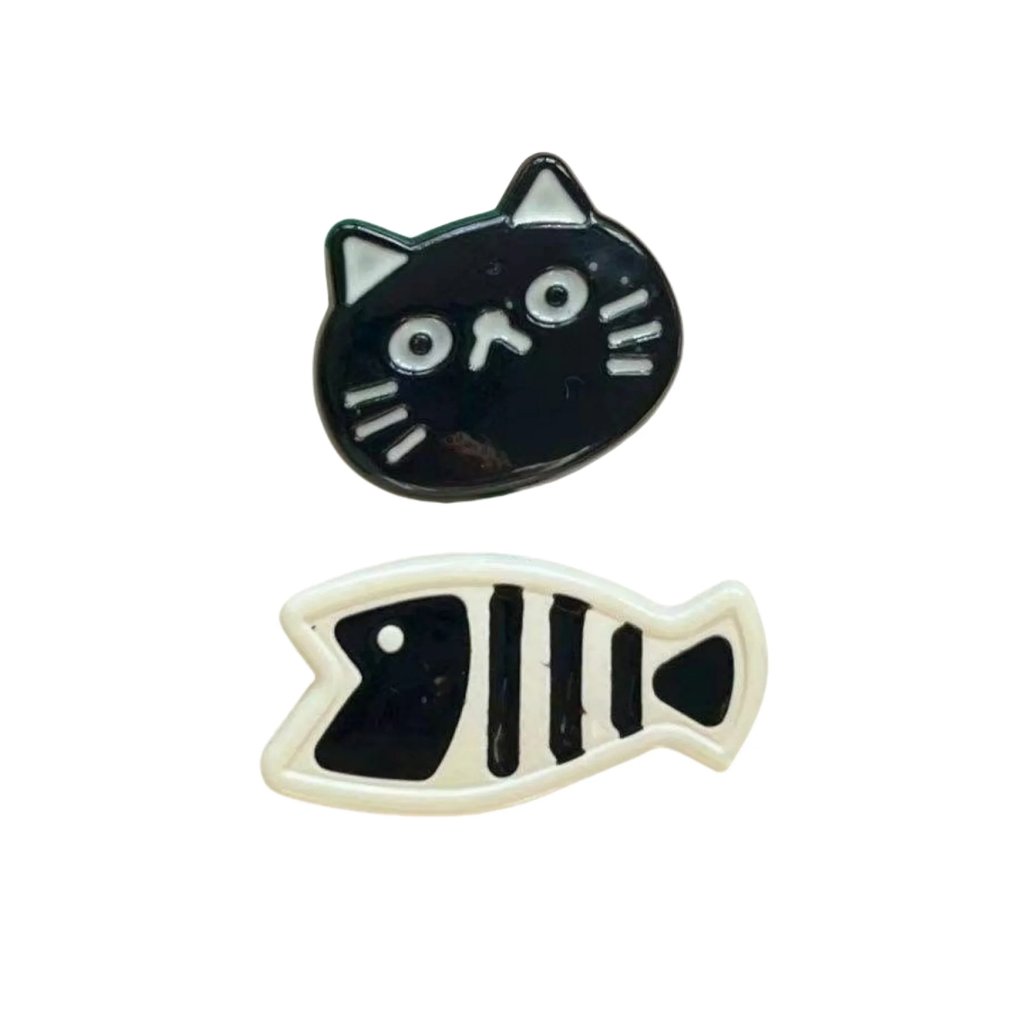 Fish and Cat Mini Hair Clip Set - Ice Cream Cake