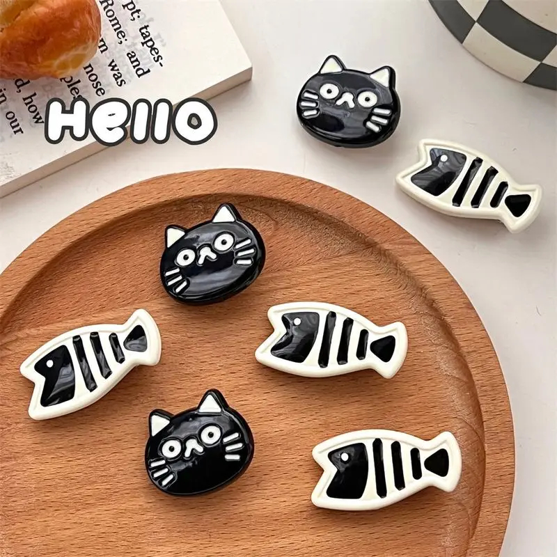 Fish and Cat Mini Hair Clip Set - Ice Cream Cake