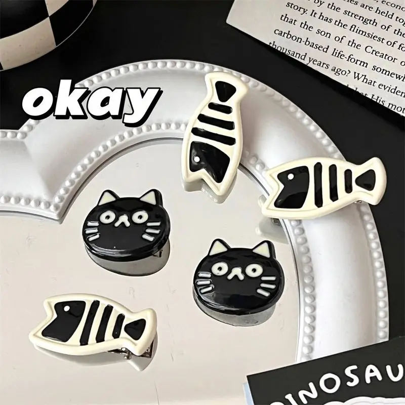 Fish and Cat Mini Hair Clip Set - Ice Cream Cake