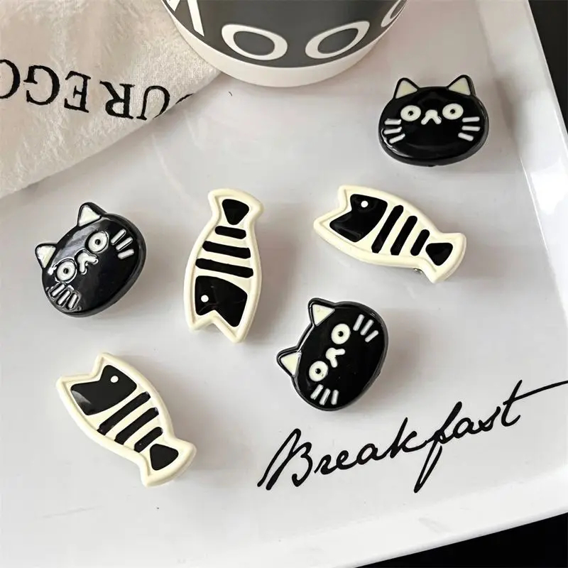Fish and Cat Mini Hair Clip Set - Ice Cream Cake