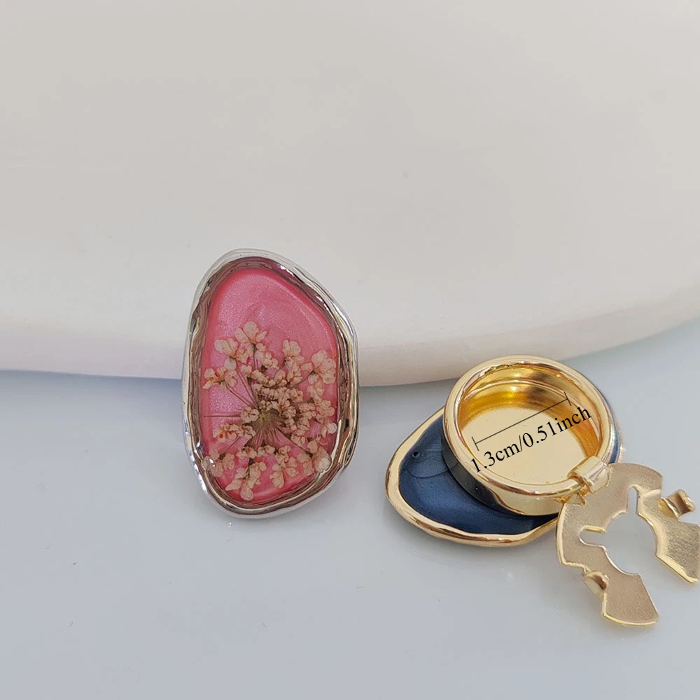 Dried Flower Button Studs Cover Set (2 pcs) - Ice Cream Cake