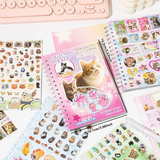 Cats and Dogs Serotonin Sticker Book (30 Pages)