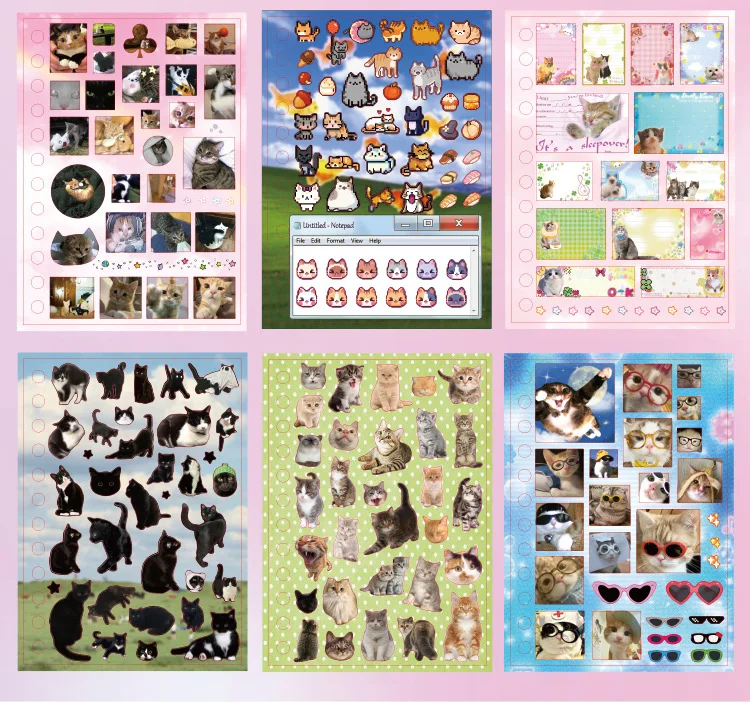 Cats and Dogs Serotonin Sticker Book (30 Pages)