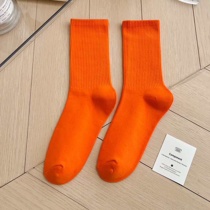Pop Colour Rib Crew Socks (33 colours)