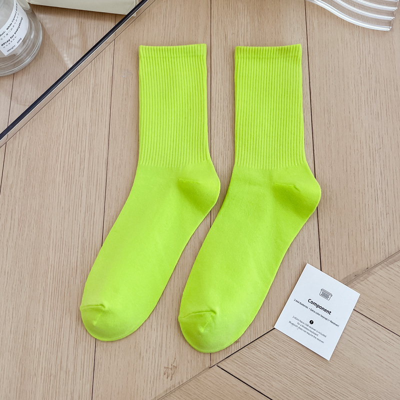 Pop Colour Rib Crew Socks (33 colours)