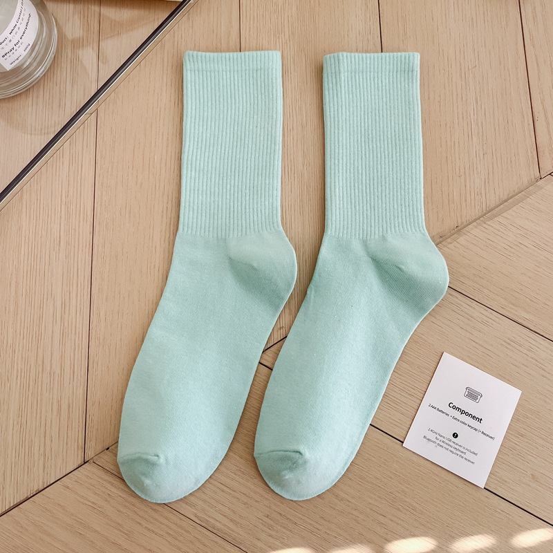 Pop Colour Rib Crew Socks (33 colours)