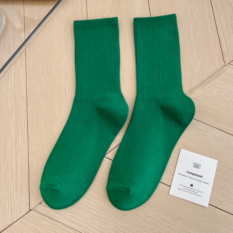 Pop Colour Rib Crew Socks (33 colours)