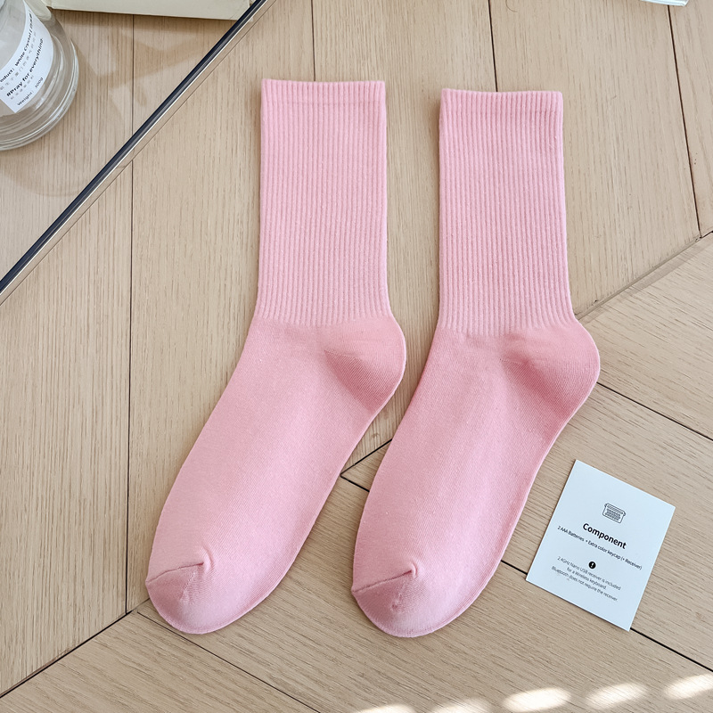 Pop Colour Rib Crew Socks (33 colours)