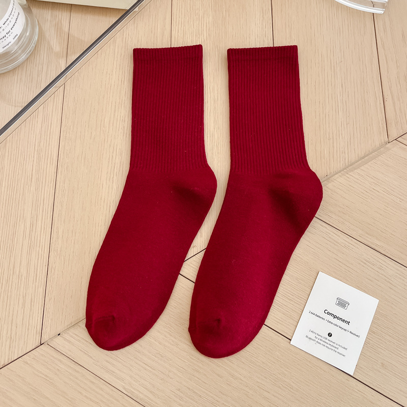 Pop Colour Rib Crew Socks (33 colours)