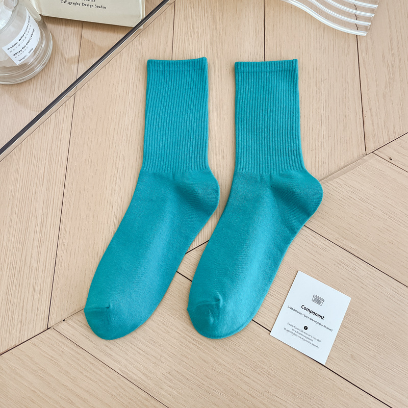 Pop Colour Rib Crew Socks (33 colours)