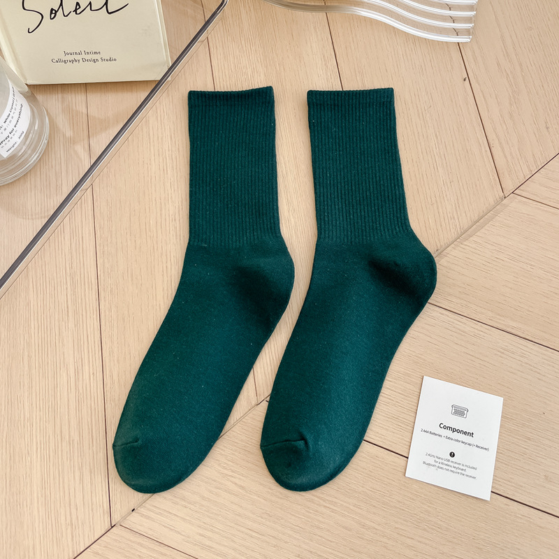 Pop Colour Rib Crew Socks (33 colours)
