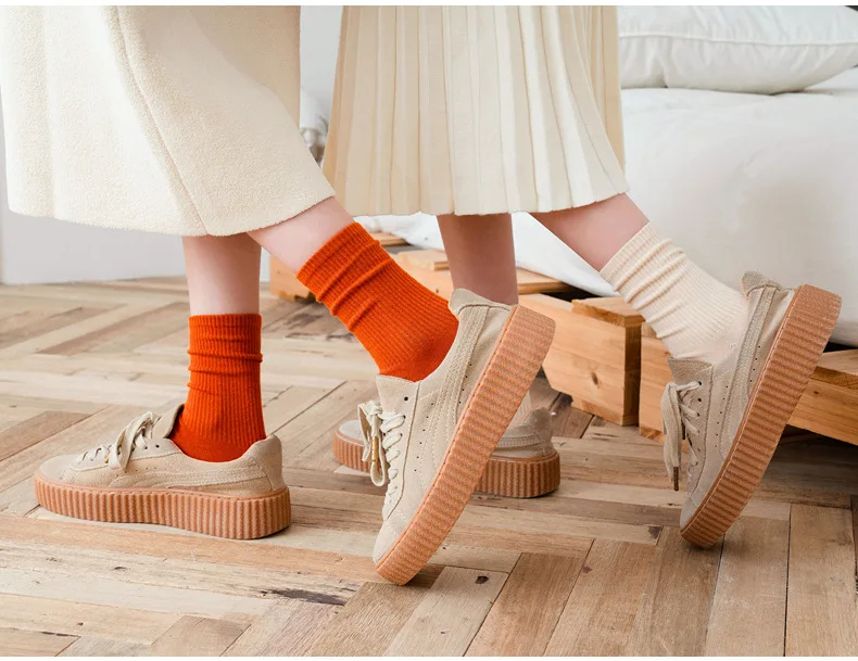 Pop Colour Rib Crew Socks (33 colours)