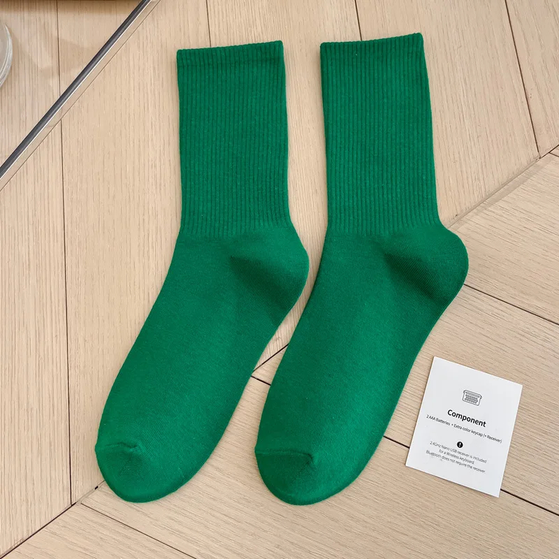 Pop Colour Rib Crew Socks (33 colours)