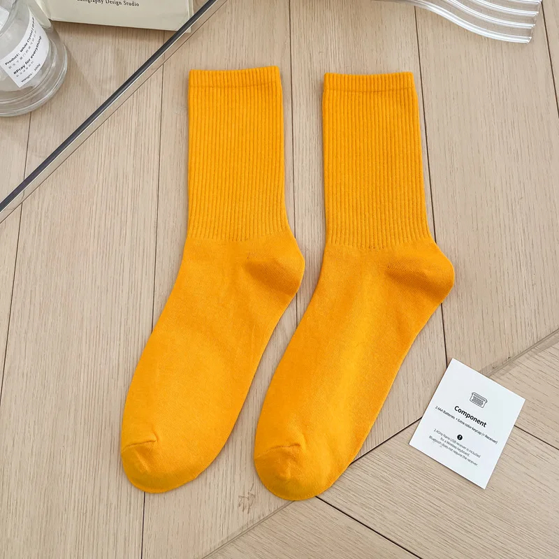 Pop Colour Rib Crew Socks (33 colours)