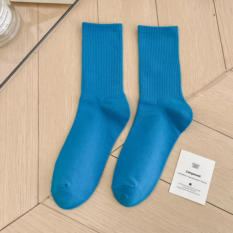 Pop Colour Rib Crew Socks (33 colours)