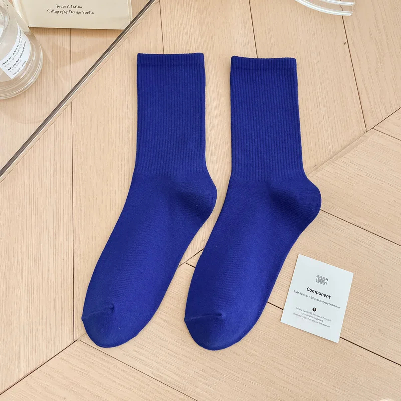 Pop Colour Rib Crew Socks (33 colours)