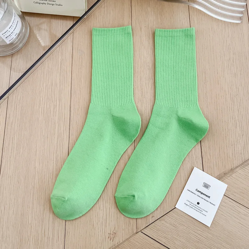 Pop Colour Rib Crew Socks (33 colours)