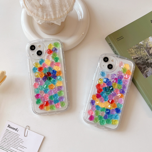 Rainbow Candy Gems iPhone Case