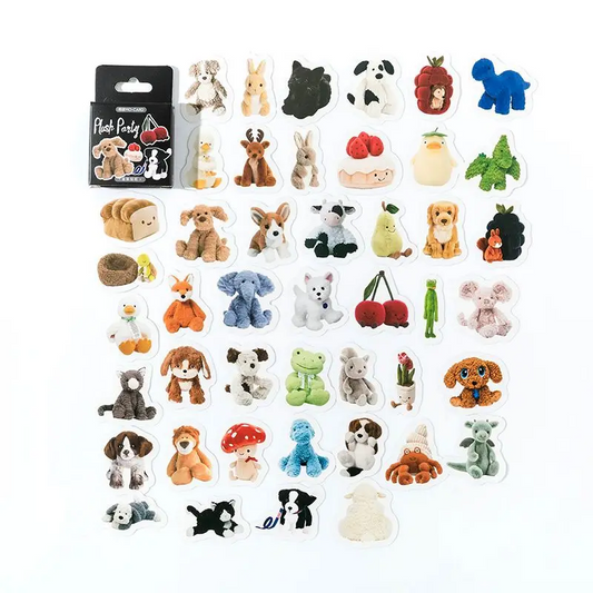 Stuffed Animal Sticker Pack (45 Stickers)