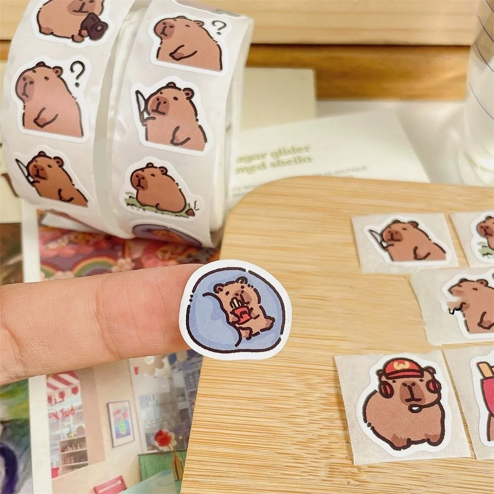 Diy Capybara Sticker Capybara Reward Sticker Roll (500 stickers) – Ice Cream Cake
