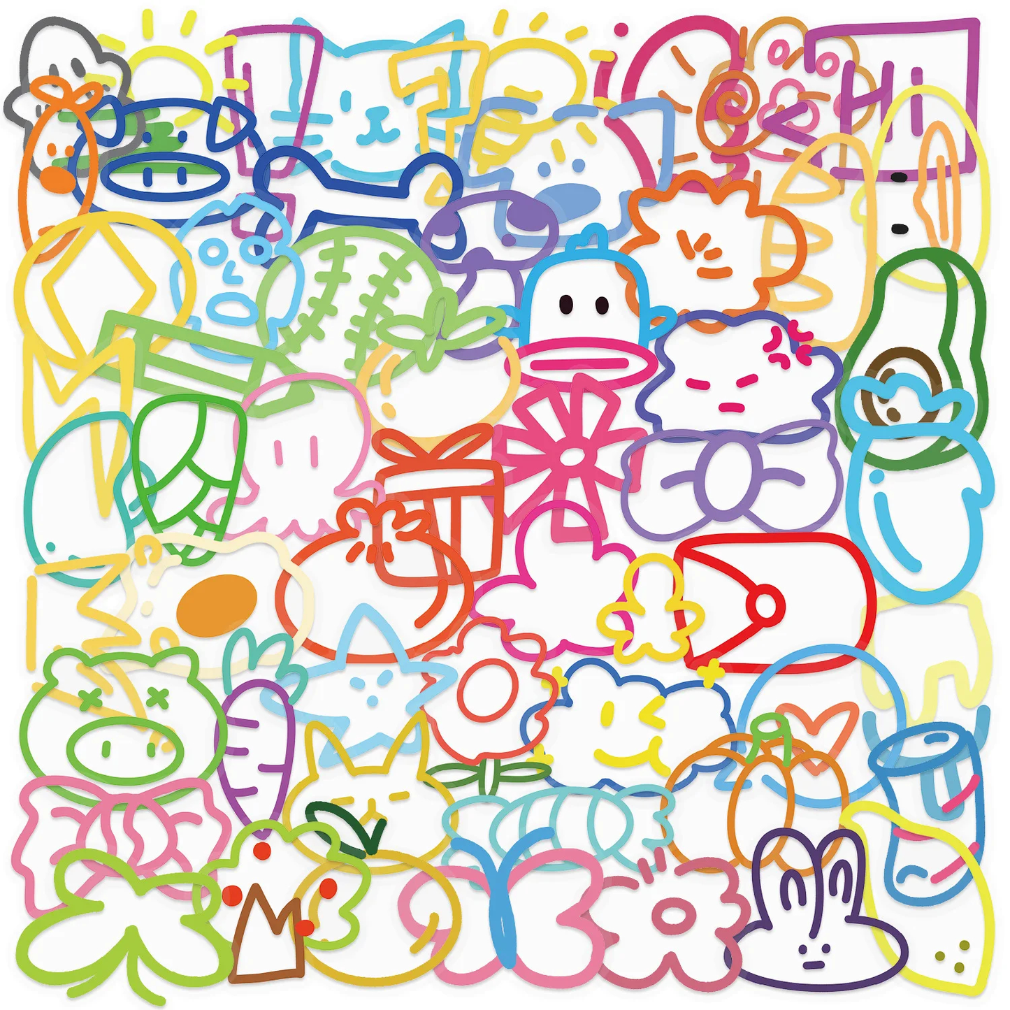 Marker Doodle Sticker Pack (50 Stickers)