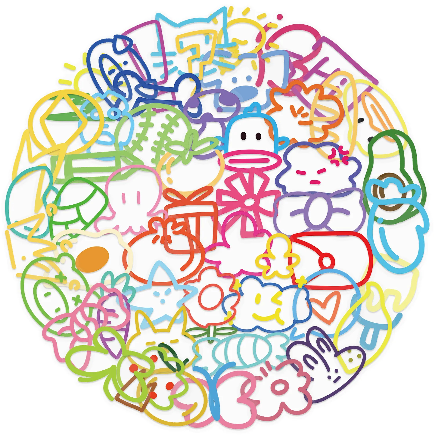 Marker Doodle Sticker Pack (50 Stickers)