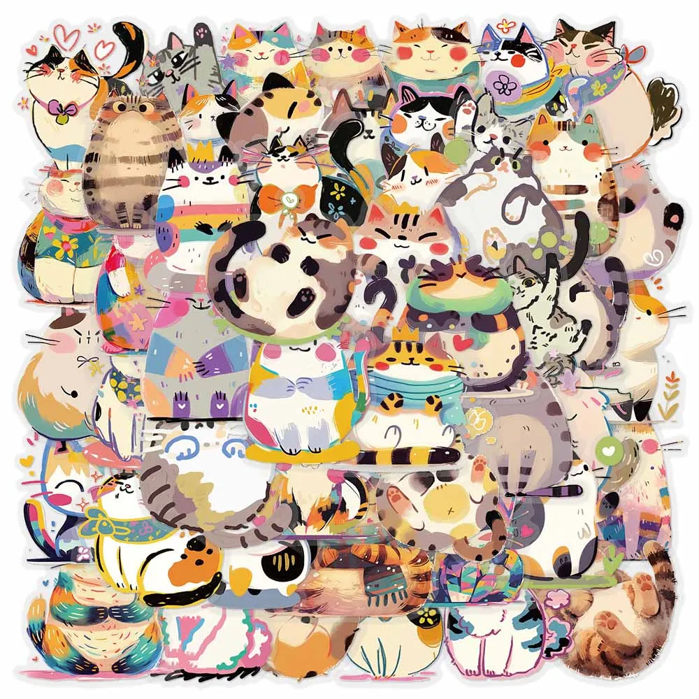 Kitty Cat Sticker Set (50 Stickers)