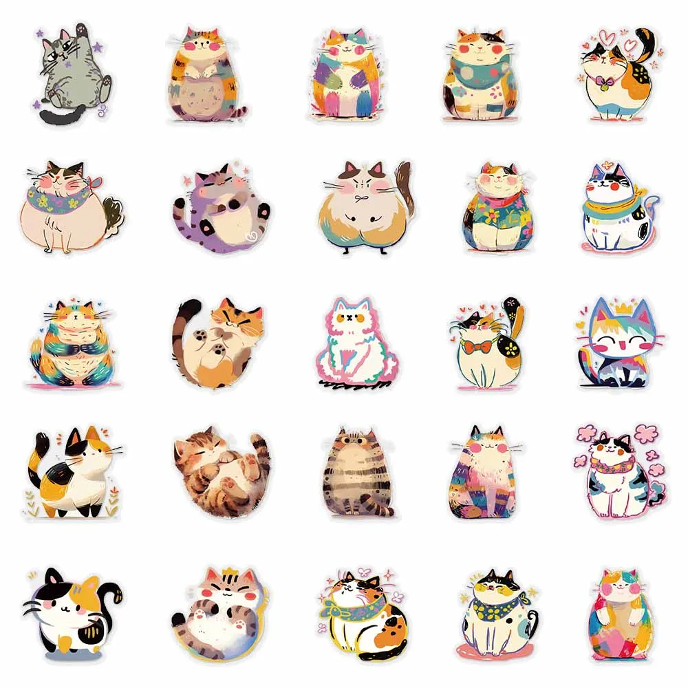 Kitty Cat Sticker Set (50 Stickers)