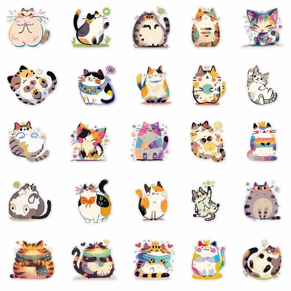 Kitty Cat Sticker Set (50 Stickers)