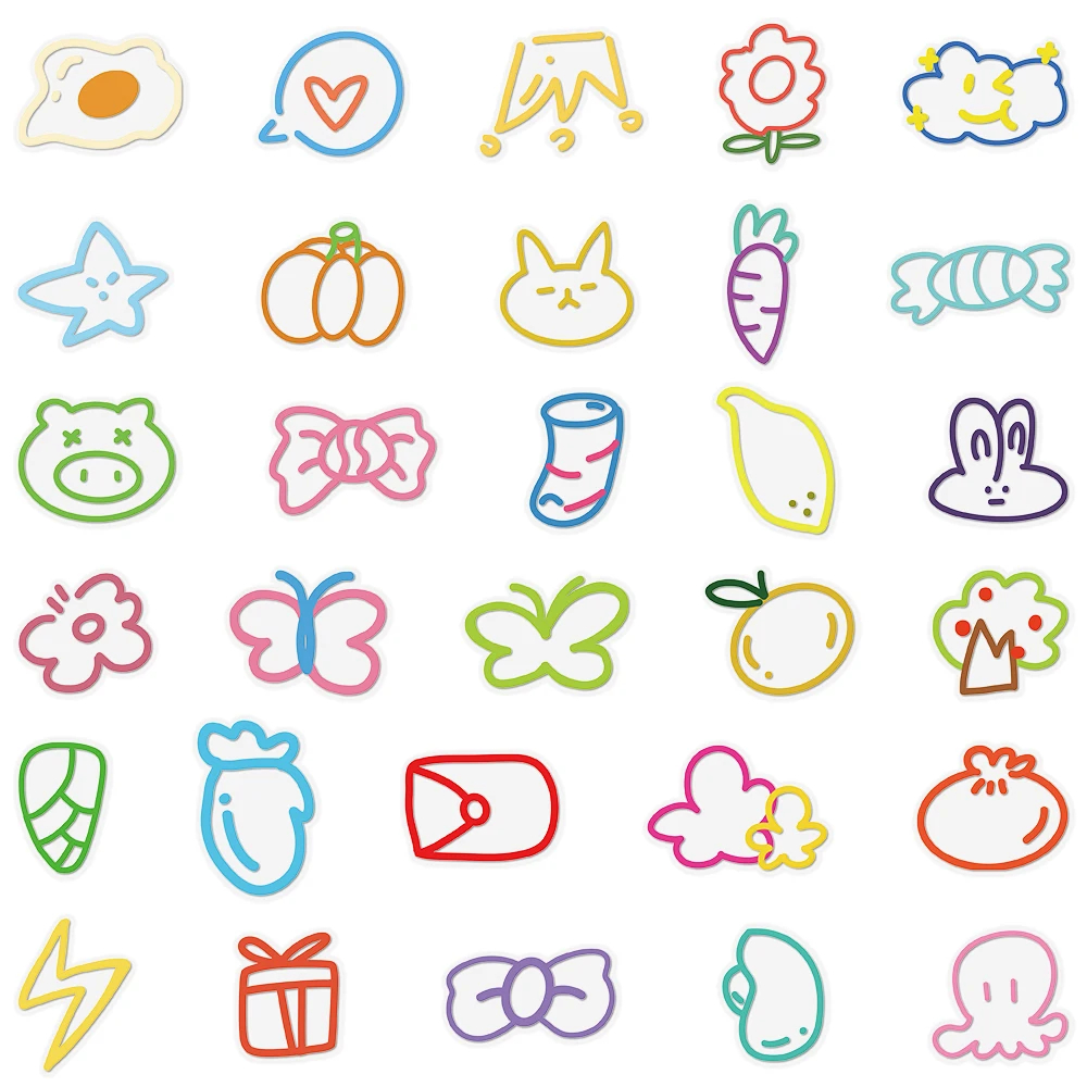 Marker Doodle Sticker Pack (50 Stickers)
