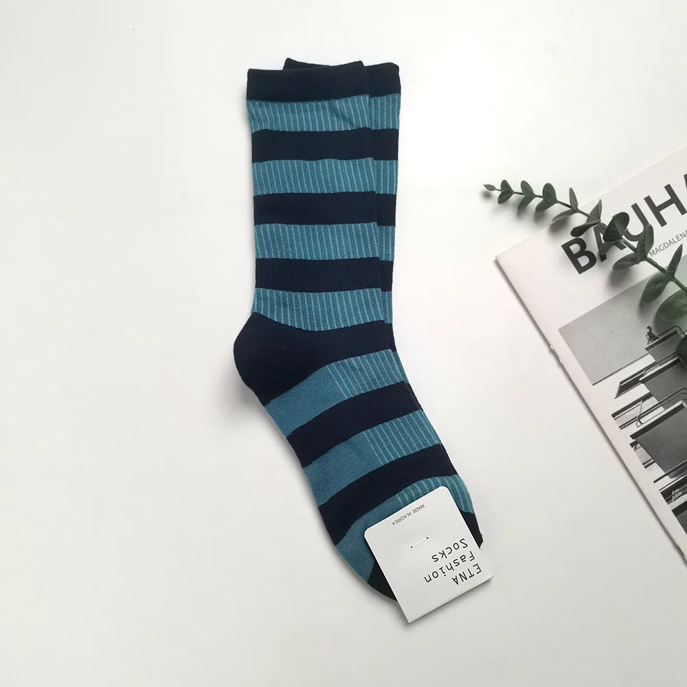 Contrast Stripe Dopamine Crew Socks