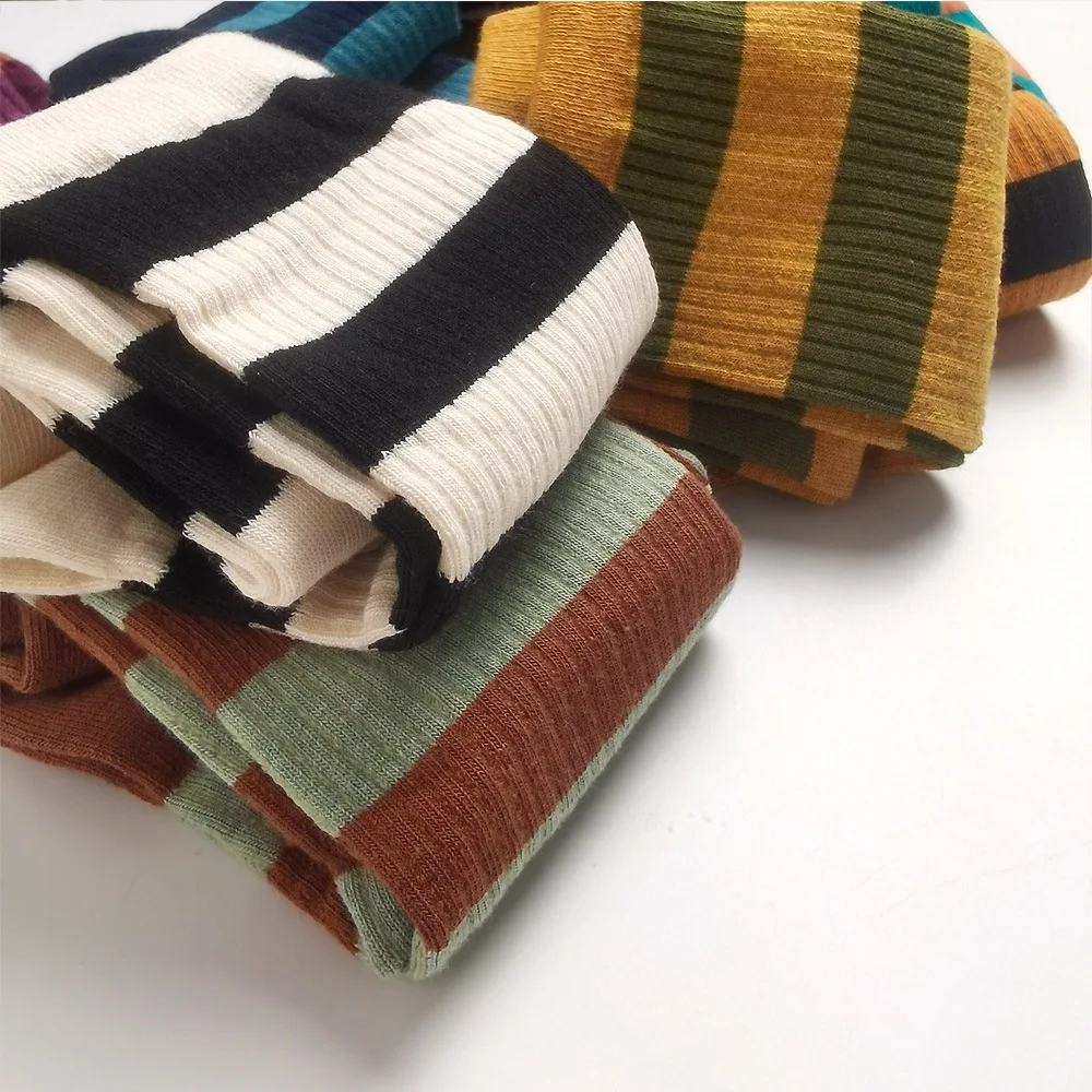 Contrast Stripe Dopamine Crew Socks