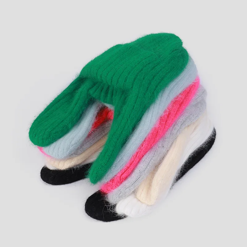 Fluffy Knit Earflap Trapper Hat (7 Colours)