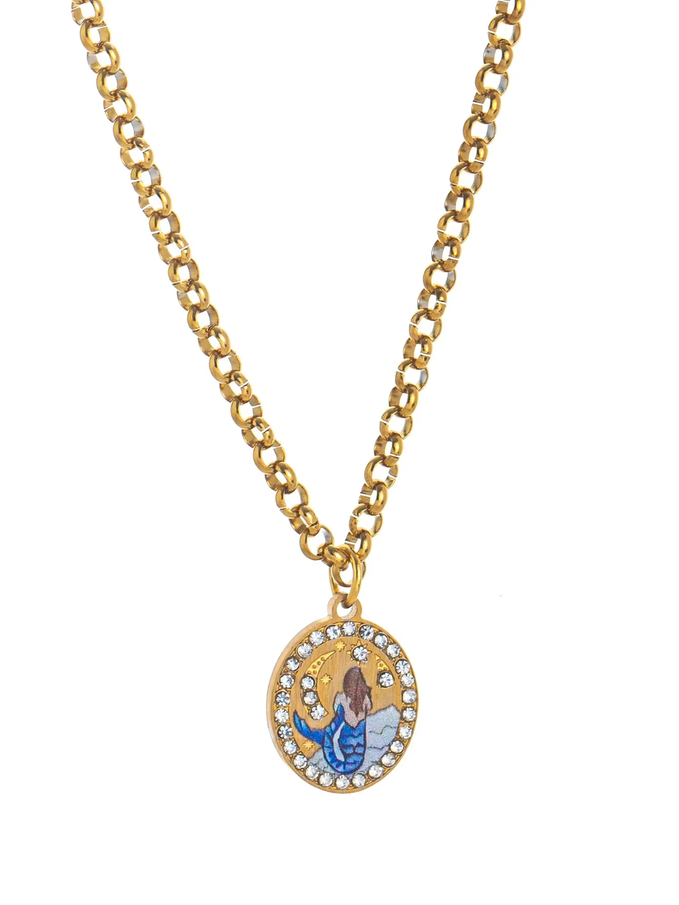 Whimsical Print Sparkle Charm Necklace (9 Designs) - Ice Cream Cake