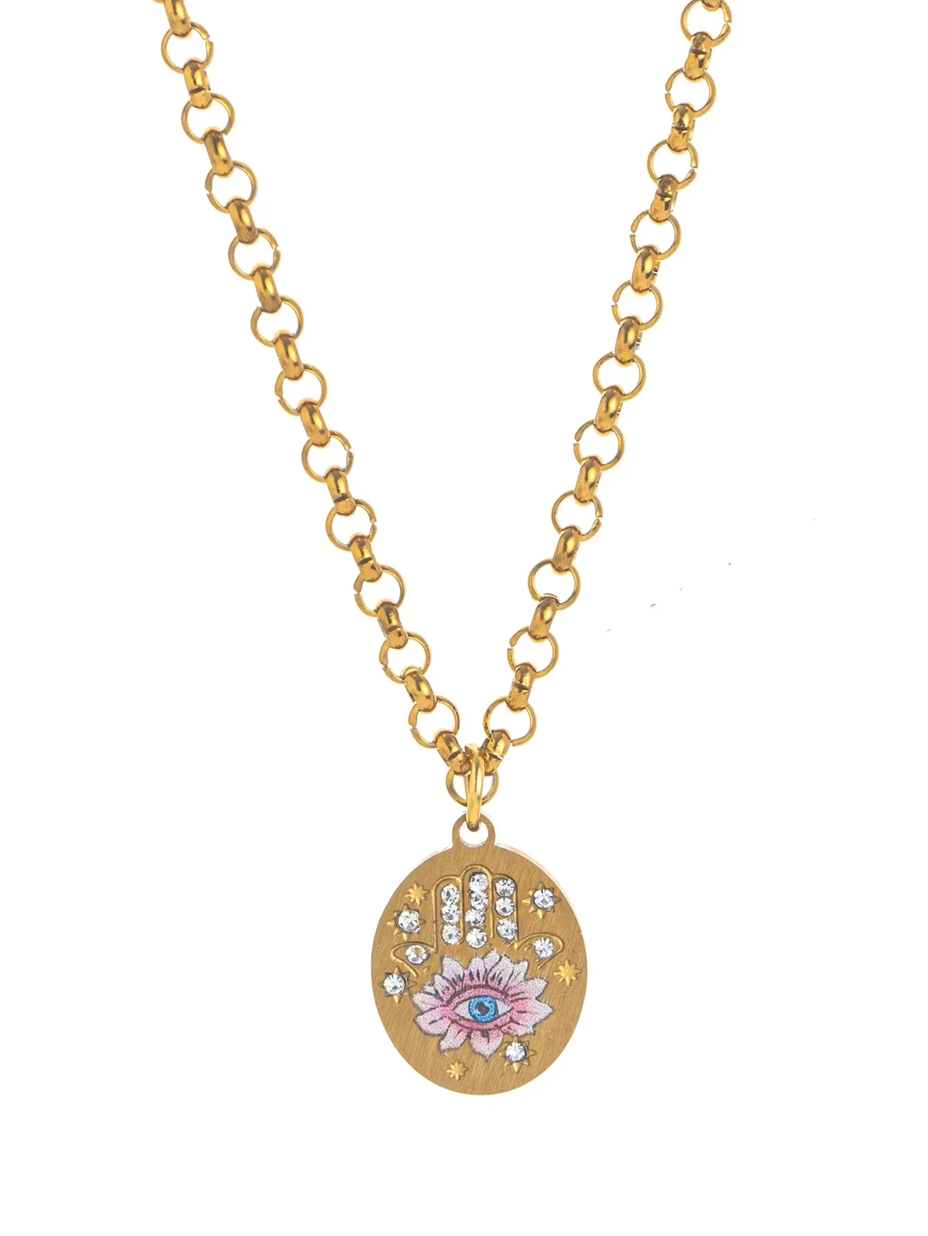 Whimsical Print Sparkle Charm Necklace (9 Designs) - Ice Cream Cake