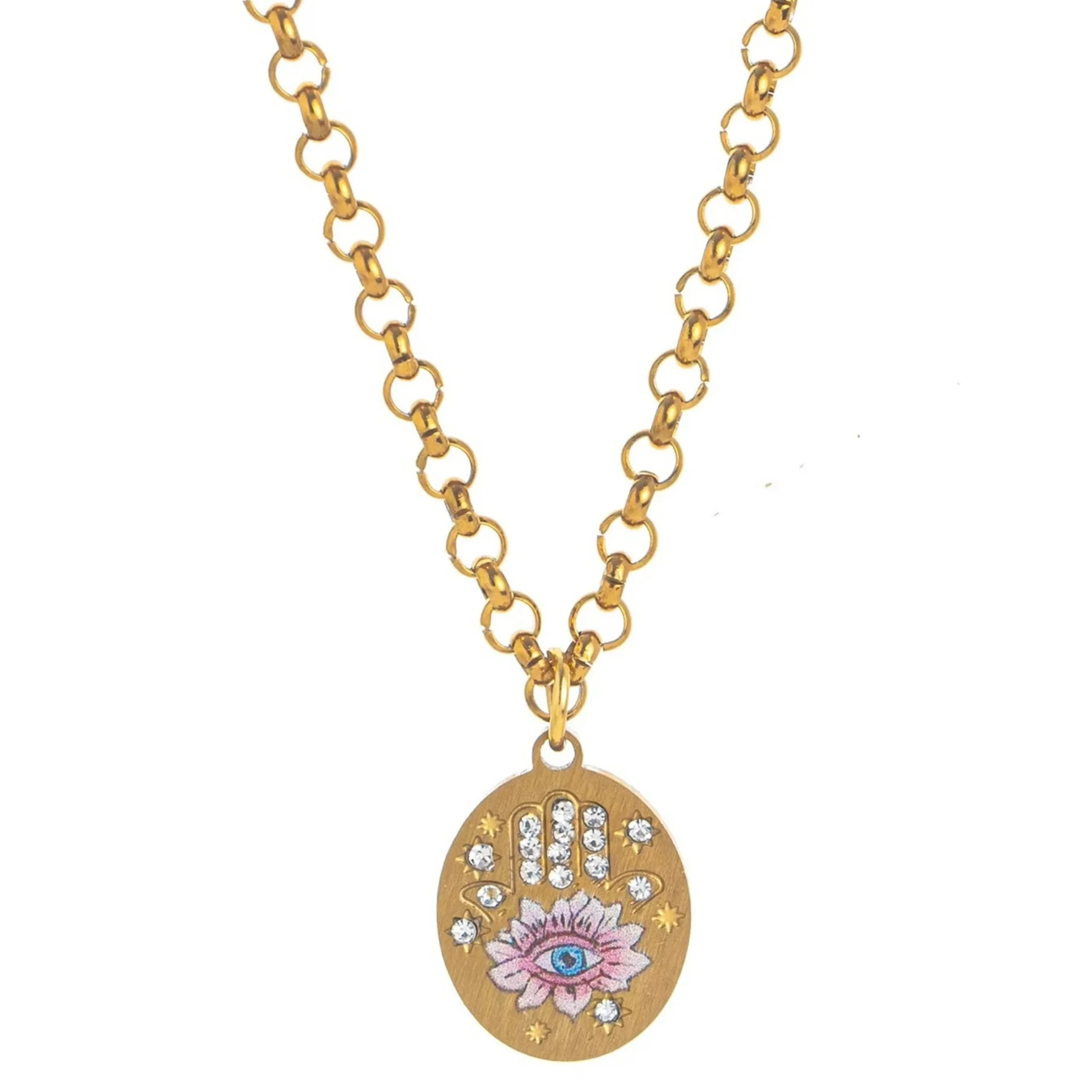Whimsical Print Sparkle Charm Necklace (9 Designs) - Ice Cream Cake
